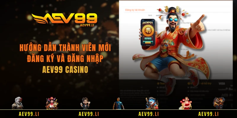 Hướng dẫn thành viên mới đăng ký và đăng nhập AEV99 casino